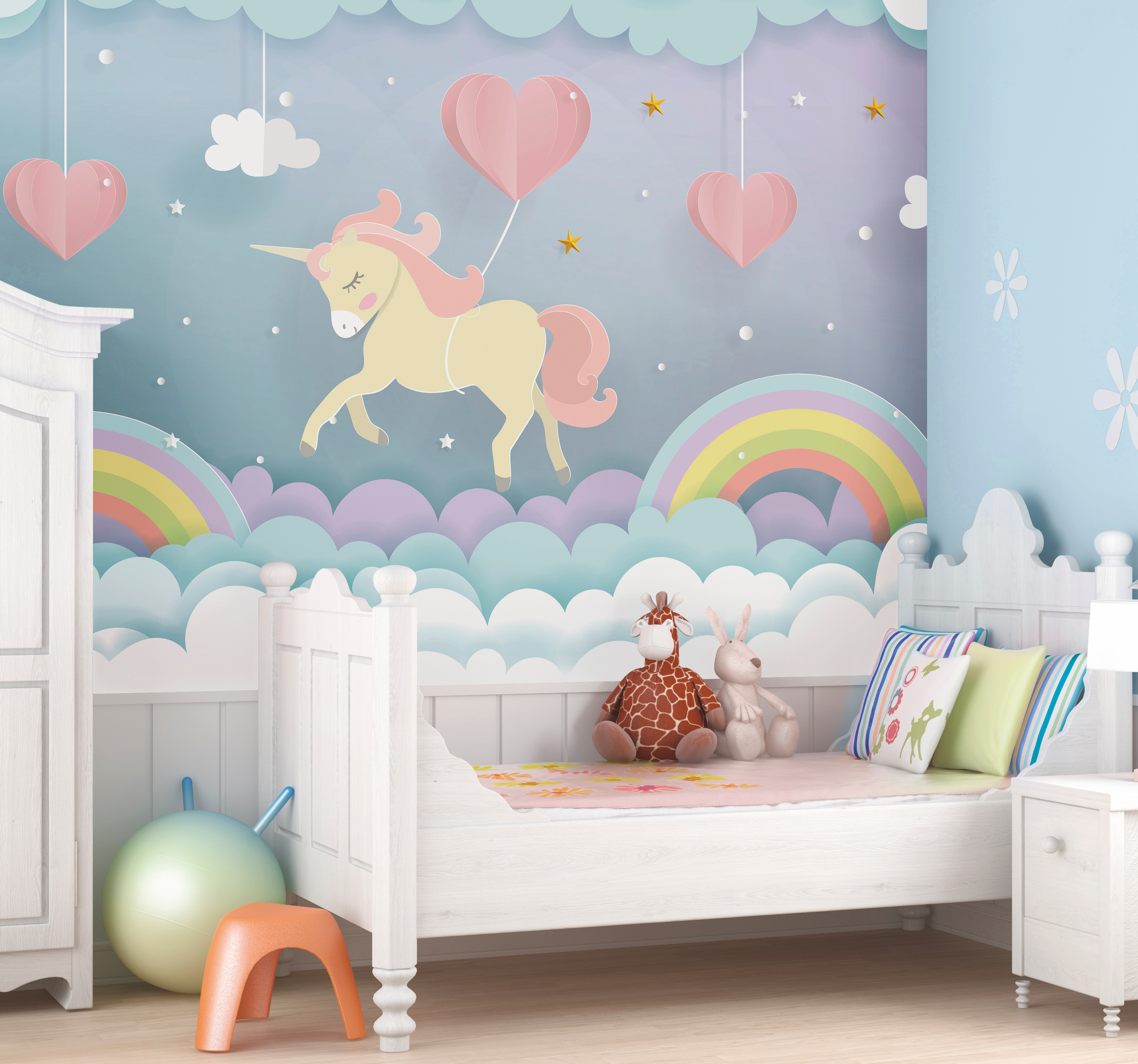 Fototapet Unicorn Dream M, Pastel, Origin Murals, 350x280cm 350x280cm